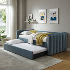 Modway Veyla Channel Tufted Performance Velvet Twin Daybed With Trundle