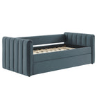 Modway Veyla Channel Tufted Performance Velvet Twin Daybed With Trundle