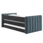 Modway Veyla Channel Tufted Performance Velvet Twin Daybed With Trundle