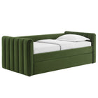 Modway Veyla Channel Tufted Performance Velvet Twin Daybed With Trundle  