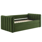 Modway Veyla Channel Tufted Performance Velvet Twin Daybed With Trundle