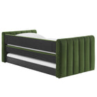 Modway Veyla Channel Tufted Performance Velvet Twin Daybed With Trundle