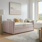 Modway Veyla Channel Tufted Performance Velvet Twin Daybed With Trundle