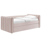 Modway Veyla Channel Tufted Performance Velvet Twin Daybed With Trundle  