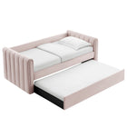 Modway Veyla Channel Tufted Performance Velvet Twin Daybed With Trundle