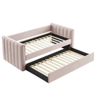 Modway Veyla Channel Tufted Performance Velvet Twin Daybed With Trundle