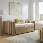 Modway Veyla Channel Tufted Performance Velvet Twin Daybed With Trundle