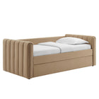 Modway Veyla Channel Tufted Performance Velvet Twin Daybed With Trundle  