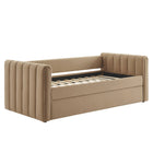 Modway Veyla Channel Tufted Performance Velvet Twin Daybed With Trundle