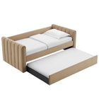 Modway Veyla Channel Tufted Performance Velvet Twin Daybed With Trundle