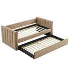 Modway Veyla Channel Tufted Performance Velvet Twin Daybed With Trundle