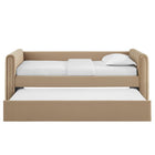 Modway Veyla Channel Tufted Performance Velvet Twin Daybed With Trundle