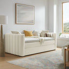 Modway Veyla Channel Tufted Boucle Twin Daybed With Trundle