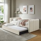 Modway Veyla Channel Tufted Boucle Twin Daybed With Trundle
