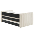 Modway Veyla Channel Tufted Boucle Twin Daybed With Trundle