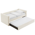 Modway Veyla Channel Tufted Boucle Twin Daybed With Trundle