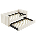 Modway Veyla Channel Tufted Boucle Twin Daybed With Trundle