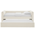 Modway Veyla Channel Tufted Boucle Twin Daybed With Trundle