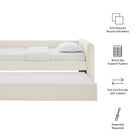 Modway Veyla Channel Tufted Boucle Twin Daybed With Trundle