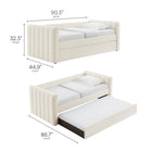 Modway Veyla Channel Tufted Boucle Twin Daybed With Trundle