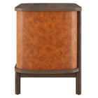 Modway Coralie 2-Drawer Curved Vegan Leather Nightstand