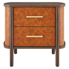 Modway Coralie 2-Drawer Curved Vegan Leather Nightstand