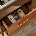 Modway Coralie 2-Drawer Curved Vegan Leather Nightstand