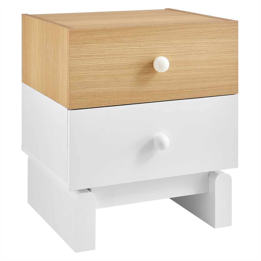 Modway Nolia 2-Drawer Color Block Nightstand  