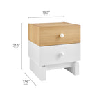 Modway Nolia 2-Drawer Color Block Nightstand