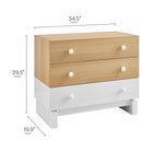 Modway Nolia 3-Drawer Color Block Dresser