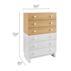 Modway Nolia 6-Drawer Color Block Dresser Chest