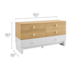 Modway Nolia 6-Drawer Color Block Dresser