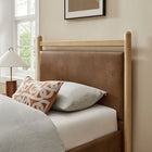 Modway Ginny Twin Size Vegan Leather Platform Bed Frame