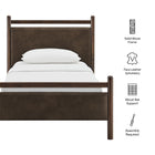 Modway Ginny Twin Size Vegan Leather Platform Bed Frame