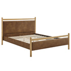 Modway Ginny Queen Size Vegan Leather Platform Bed Frame