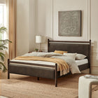 Modway Ginny Queen Size Vegan Leather Platform Bed Frame