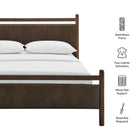 Modway Ginny Queen Size Vegan Leather Platform Bed Frame