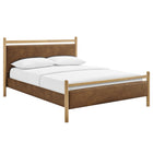 Modway Ginny King Size Vegan Leather Platform Bed Frame