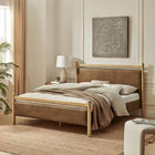 Modway Ginny King Size Vegan Leather Platform Bed Frame