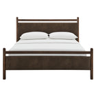Modway Ginny King Size Vegan Leather Platform Bed Frame