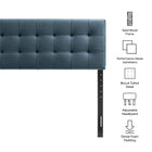 Modway Lily Stain-Resistant Performance Velvet Queen Size Headboard