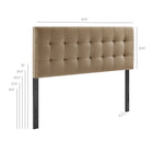Modway Lily Stain-Resistant Performance Velvet Queen Size Headboard