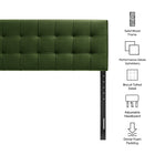 Modway Lily Stain-Resistant Performance Velvet King Size Headboard