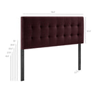 Modway Lily Stain-Resistant Performance Velvet King Size Headboard
