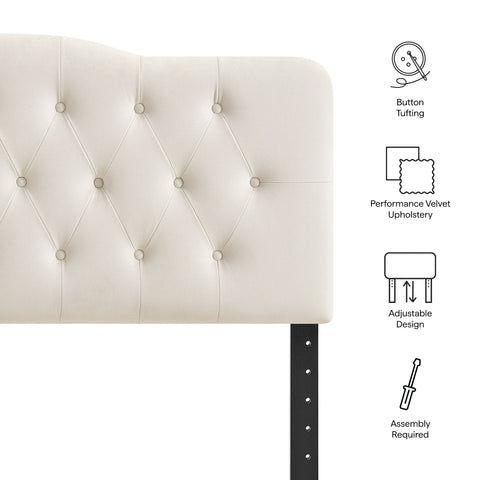 Modway Annabel Stain-Resistant Performance Velvet King Headboard