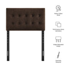 Modway Emily Stain-Resistant Performance Velvet Twin Size Headboard