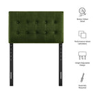 Modway Emily Stain-Resistant Performance Velvet Twin Size Headboard