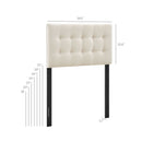 Modway Emily Fabric Upholstered Twin Size Headboard