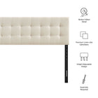 Modway Emily Fabric Upholstered Queen Size Headboard