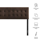 Modway Emily Stain-Resistant Performance Velvet King Size Headboard
